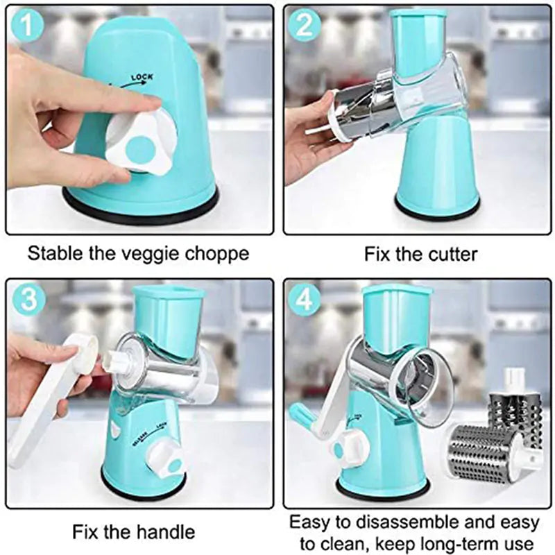 Easy Veggie Slicer™ – Effortless Slicing, Shredding & Grinding