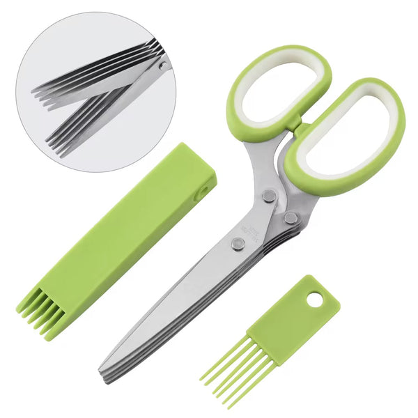 TrimPro™ 5-Layer Kitchen Scissors – Effortless Precision for Faster Meal Prep