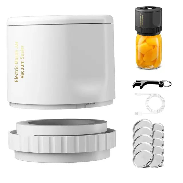 FreshVault™ Ultimate Mason Jar Vacuum Sealer Bundle-Plus Free Gifts!