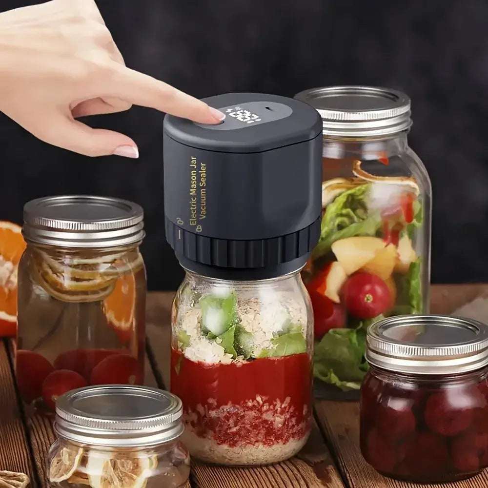 FreshVault™ Ultimate Mason Jar Vacuum Sealer Bundle-Plus Free Gifts!