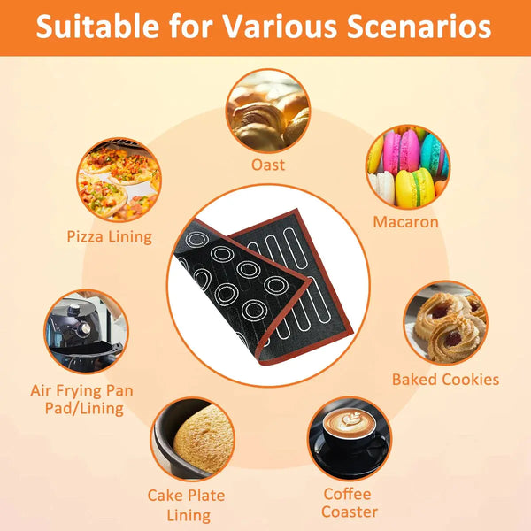 BakeEase™ Premium Silicone Baking Mats – 2-Piece Non-Stick Set for Easy, Mess-Free Baking