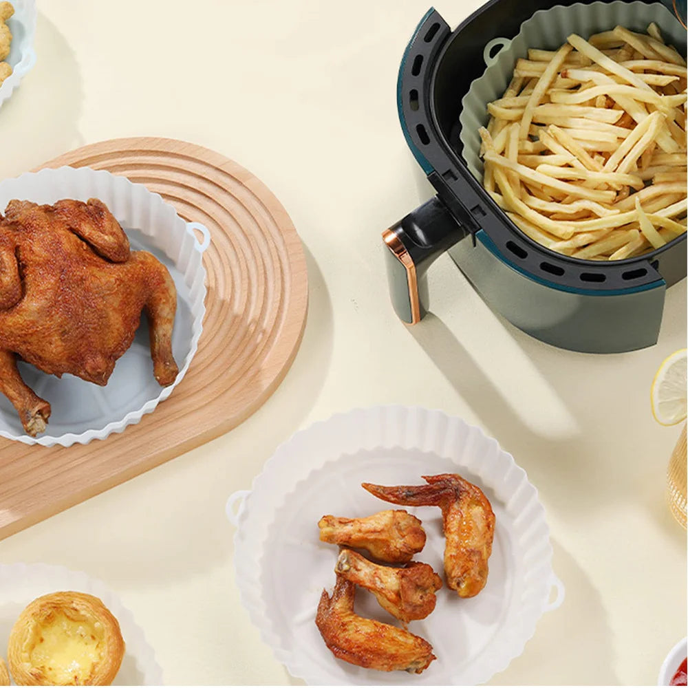 AeroBake™ Air Fryer Silicone Pot – Non-Stick, Dishwasher-Safe Liner for Easy, Mess-Free Cooking